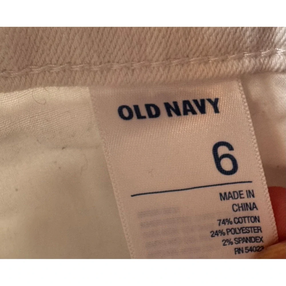 Coastal Old Navy Rockstar Denim Leggings 6 Bright White Mid Rise Skinny Jeans